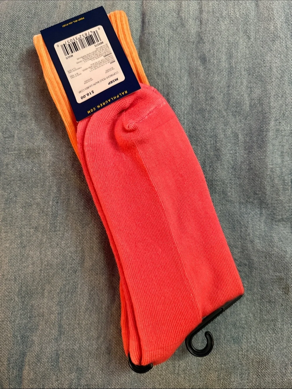 Polo Ralph Lauren Multicolored Crew Socks with Black Pony